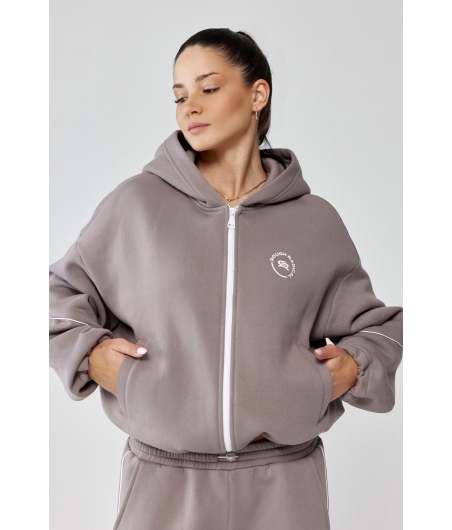 Damska bluza dresowa oversize TRIP HOODIE ZIP