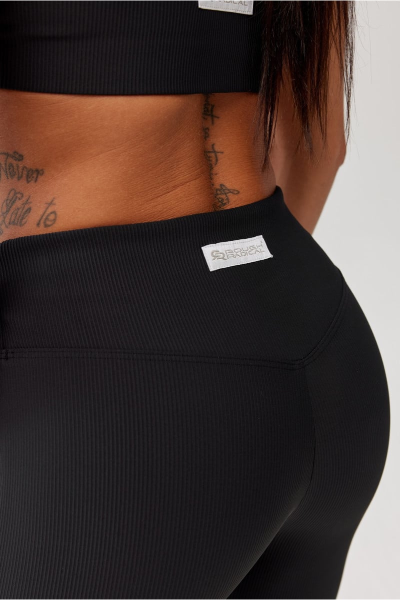 Legginsy damskie z prążkowanej dzianiny AVEN LONG