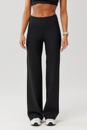 Legginsy damskie z prążkowanej dzianiny AVEN LONG