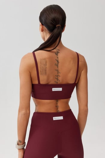 Stanik z prążkowanej dzianiny AVEN SPORTS BRA
