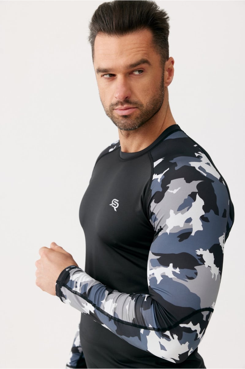 Męska koszulka termoaktywna moro FURIOUS ARMY LS