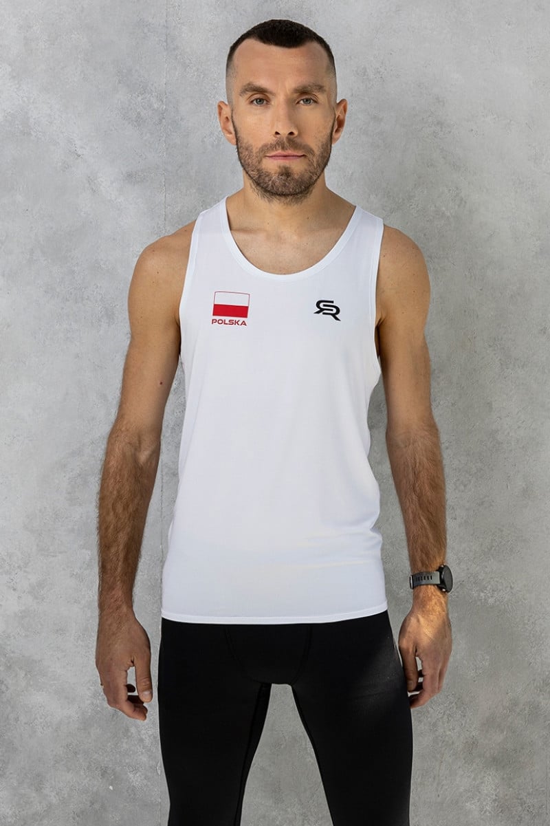 Mužské běžecké tričko Polska Run Singlet