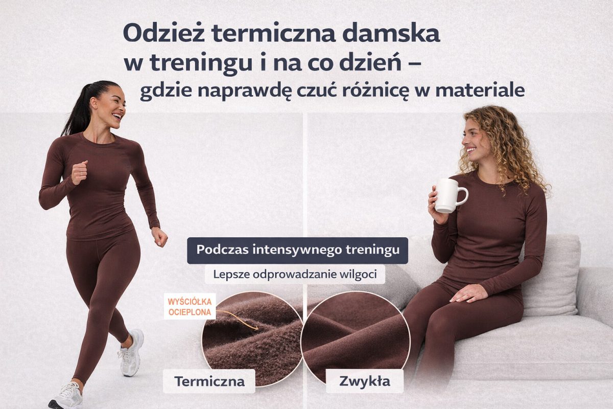 Odzież termiczna damska w treningu i na co dzień – gdzie naprawdę czuć różnicę w materiale